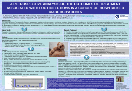 A RETROSPECTIVE ANALYSIS OF THE OUTCOMES OF TREATMENT ASSOCIATED WITH FOOT INFECTIONS IN A COHORT OF HOSPITALISED DIABETIC PATIENTS L.