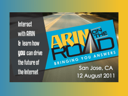 ARIN and the Regional Internet Registry (RIR) System Leslie Nobile Director of Registration Services.
