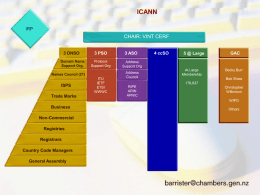 ICANN ICANN The Internet Compartion for Assigned Names and Numbers  IRP  President & CEO: Mike Roberts  CHAIR: VINT CERF  November 1998 - 9 Member Virgin Birth.