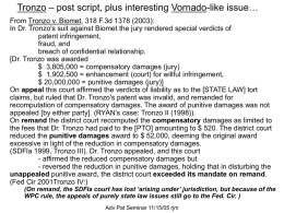 Tronzo – post script, plus interesting Vornado-like issue… From Tronzo v.