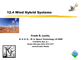 12.4 Wind Hybrid Systems  Frank R. Leslie, B. S. E. E., M.