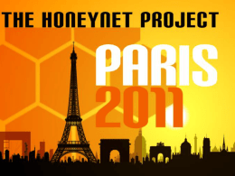 An Introduction First Ever Public Honeynet Project Security Workshop 21st of March 2011 Christian Seifert, CEO.
