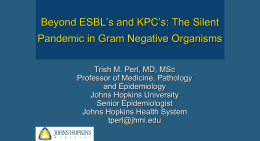 Beyond ESBL’s and KPC’s: The Silent Pandemic in Gram Negative Organisms Trish M.
