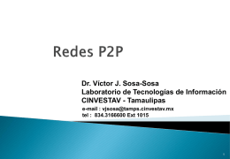 Dr. Víctor J. Sosa-Sosa Laboratorio de Tecnologías de Información CINVESTAV - Tamaulipas e-mail : vjsosa@tamps.cinvestav.mx tel : 834.3166600 Ext 1015