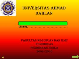 Universitas ahmad dahlan Loading. . . . . . . . .
