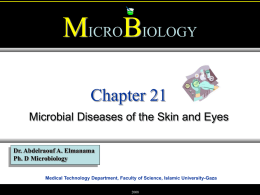 MICROBIOLOGY Chapter 21 Microbial Diseases of the Skin and Eyes Dr. Abdelraouf A.