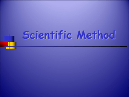 Scientific Method Steps in the Scientific Method        Observation Hypothesis Experiment Data Collection Conclusion Retest Observations     Gathered through your senses/researched A scientist notices something in their natural world  Background information.