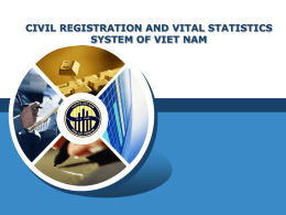 CIVIL REGISTRATION AND VITAL STATISTICS SYSTEM OF VIET NAM  LOGO Civil Registration and Vital statistic system in Viet Nam  Civil register and Vital statistic systems  General Statistic Office  Ministry of Justice  Ministry of.