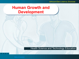 APPLIED EDUCATIONAL SYSTEMS  Human Growth and Development  Health Science and Technology Education  Table of Contents.