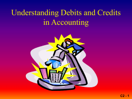 Understanding Debits and Credits in Accounting  C2 - 1 Presentation Outline I.  An Account II.