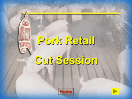 Pork Retail Cut Session Home Click on the name of a cut to go to photographs OR use the navigation buttons to move.