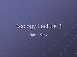 Ecology Lecture 3 Ralph Kirby What is soil Before life invaded the land from the sea, there was probably little that looked like.