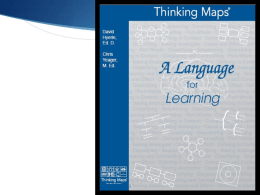 Welcome to Thinking Maps® TODAY’S AGENDA What are Thinking Maps & why do they work?  What is the purpose of each map?  What is the.