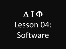 DIF Lesson 04: Software Operating Systems Operating System Functions • • • • •  Hardware Management Networking Application/Machine Interface Graphical User Interface (GUI) Basic Applications (Text Editing, Calculator, Account Management, Accessories)