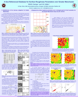 A Geo-Referenced Database for Surface Roughness Parameters over Greater Manchester M.G.D.