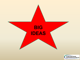 BIG IDEAS Evaluation Criteria Effective  • Evidence-based & aligned outcomes?  Efficient  • Doable?  Relevant  • Contextual & Cultural?  Durable  • Lasting?  Scalable  • Transportable?