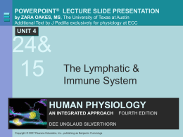 POWERPOINT&reg; LECTURE SLIDE PRESENTATION by ZARA OAKES, MS, The University of Texas at Austin Additional Text by J Padilla exclusively for physiology.
