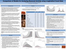 Comparison of Models for Analyzing Seasonal Activity using Longitudinal Count Data Daniel J.
