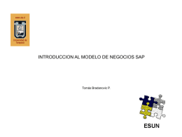 INTRODUCCION AL MODELO DE NEGOCIOS SAP  Tomás Bradanovic P. Tradicionalmente la organización era vista como un conjunto de funciones áreas que trabajaban.