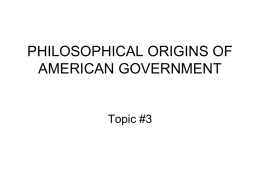 PHILOSOPHICAL ORIGINS OF AMERICAN GOVERNMENT  Topic #3 Study Guide Questions • Cars and trucks used to emit large quantities of pollutants, resulting in air.