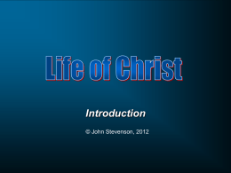 Introduction © John Stevenson, 2012 Dr. John T. Stevenson http://JohnStevenson.net JohnStevenson@Bellsouth.net adminsfbc@sfbc.edu Jezreel Sown By God.