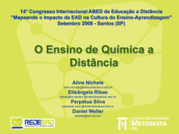 14° Congresso Internacional ABED de Educação a Distância "Mapeando o Impacto da EAD na Cultura do Ensino-Aprendizagem" Setembro 2008 - Santos (SP)  O.