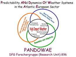 Predictability ANd Dynamics Of Weather Systems in the Atlantic-European Sector  European Windstorms  Severe Convection  Mediterranean Cyclones Tropical Cyclones  PANDOWAE  DFG Forschergruppe (Research Unit) 896