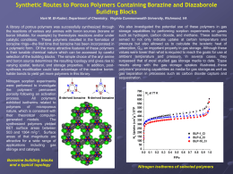 Synthetic Routes to Porous Polymers Containing Borazine and Diazaborole Building Blocks Hani M.