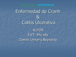Trabajo publicado en www.ilustrados.com La mayor Comunidad de difusión del conocimiento  Enfermedad de Cronh & Colitis Ulcerativa AUTOR EST.