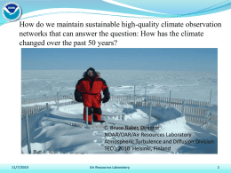 How do we maintain sustainable high-quality climate observation networks that can answer the question: How has the climate changed over the past.