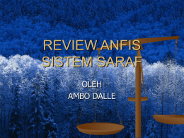 REVIEW ANFIS SISTEM SARAF OLEH AMBO DALLE Pembagian Sistem Saraf 1. Sistem saraf pusat (central nervous system = CNS) 2.