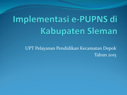 UPT Pelayanan Pendidikan Kecamatan Depok Tahun 2015 DASAR HUKUM  Undang-Undang No.