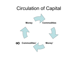 Circulation of Capital  ∞  Money  Commodities  Commodities’  Money’ Circulation of Capital  M' ∞  M = Money C = Commodities LP = Labor Power MP= Means of Production P = Production M' =