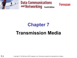 Chapter 7 Transmission Media  7.1  Copyright © The McGraw-Hill Companies, Inc. Permission required for reproduction or display.