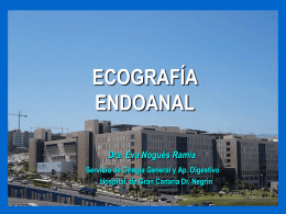 ECOGRAFÍA ENDOANAL Dra. Eva Nogués Ramia Servicio de Cirugía General y Ap. Digestivo Hospital de Gran Canaria Dr.