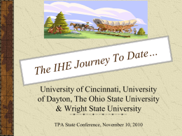 University of Cincinnati, University of Dayton, The Ohio State University & Wright State University TPA State Conference, November 10, 2010