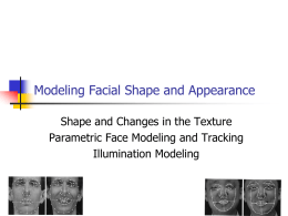 Modeling Facial Shape and Appearance Shape and Changes in the Texture Parametric Face Modeling and Tracking Illumination Modeling.