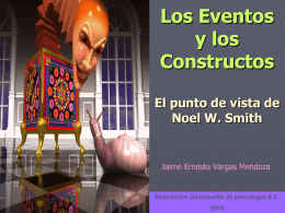Los Eventos y los Constructos El punto de vista de Noel W. Smith  Jaime Ernesto Vargas Mendoza  Asociación Oaxaqueña de psicología A.C.