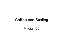 Galileo and Scaling Physics 109 Imagine the earth a perfect sphere, with a rope just fitting around the equator.