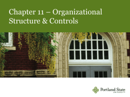 Chapter 11 – Organizational Structure & Controls  11-1 Agenda 1. Introduction to Organizational Structure 2.