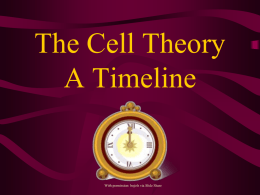 The Cell Theory A Timeline  With permission: bujols via Slide Share Late 1500’s Late 1500’s • Hans and Zacharias Janssen • Dutch lens grinders, father and son •