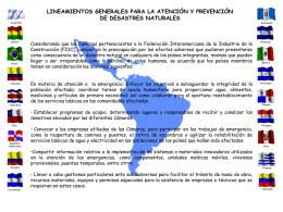 Argentina  Bolivia  Brasil  Colombia  Costa Rica  LINEAMIENTOS GENERALES PARA LA ATENCIÓN Y PREVENCIÓN DE DESASTRES NATURALES  Guatemala  Considerando que las Cámaras pertenecientes a la Federación Interamericana de la.
