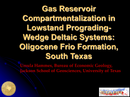 Gas Reservoir Compartmentalization in Lowstand ProgradingWedge Deltaic Systems: Oligocene Frio Formation, South Texas Ursula Hammes, Bureau of Economic Geology, Jackson School of Geosciences, University of Texas.