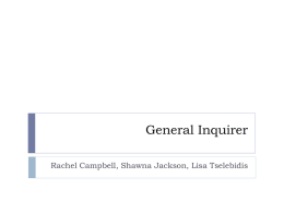General Inquirer Rachel Campbell, Shawna Jackson, Lisa Tselebidis General Inquirer: Basics   Created by Philip Stone in the 1960s        Provides a word count Uses the.