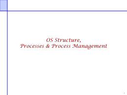 OS Structure, Processes & Process Management What is a Process? A process is a program during execution.  Program = static file (image) 