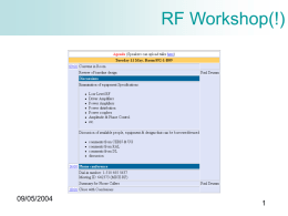 RF Workshop(!)  09/05/2004 Schematic RF Systems Master Oscillator  4 MW System 2 MW System  2 MW System  3 db Hybrid & Load  201 MHz Cavity Module  09/05/2004  201 MHz Cavity Module.