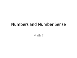 Numbers and Number Sense Math 7 Which property is shown in the following number sentence?  pr op er ty  p. .. ve r  se  nv er se  in  ei  en t it y  ve  at iv  pl ic  M ul ti  id  ve  Ad di ti  nt it y de ei  Ad di ti  at iv  pl ic  ul ti  M  pr op er ty  Multiplicative identity property Additive identity property Multiplicative inverse.