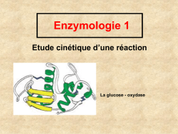 Enzymologie 1 Etude cinétique d’une réaction  La glucose - oxydase L’EXAO : EXpérimentation Assistée par Ordinateur  Un montage de mesure EXAO Oxymètre ou sonde à.
