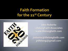 A long time ago in a galaxy far, far away…        Generational Ethnic & Cultural Family Structures Faith Practice Participation in Religious Congregations Religious & Spiritual Needs.