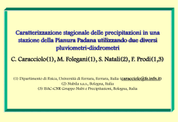 Caratterizzazione stagionale delle precipitazioni in una stazione della Pianura Padana utilizzando due diversi pluviometri-disdrometri C.